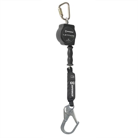 Safewaze Latitude HD 10' Single Cable SRL: Carabiner, Rebar Hook SW8008-10-RBH